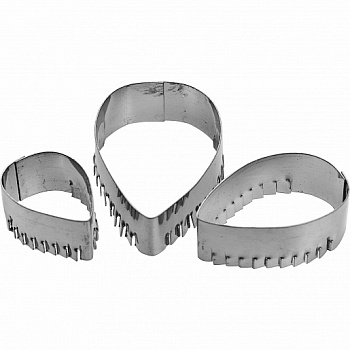 Вырубка стальная Листья риф. | Набор 3 шт