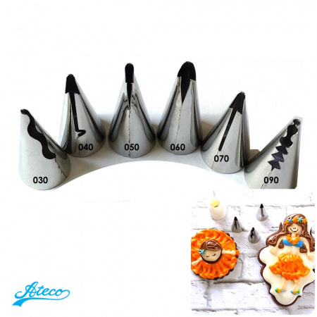 Кондитерски насадки рюшевые №030 - 090 Ateco | Ruffle Кондитерски насадки рюшевые №030 - 090 Ateco | Ruffle