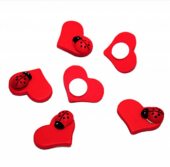 Самоклейка на коробки "божья коровка на сердце" 2.5-3 см, упак. 12 шт Самоклейка на коробки "божья коровка на сердце" 2.5-3 см, упак. 12 шт