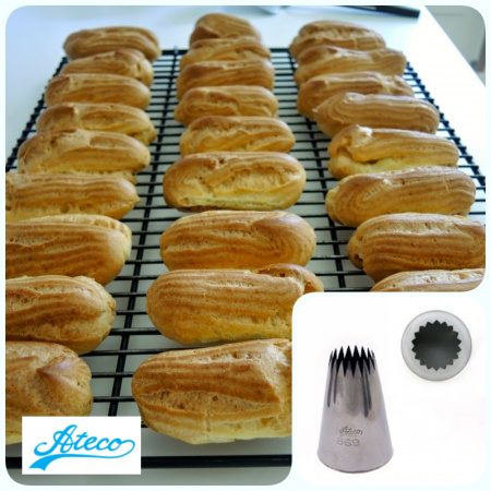 Кондитерская насадка открытая звезда №860-869 от Ateco | Французкая трубочка средний и большой размер