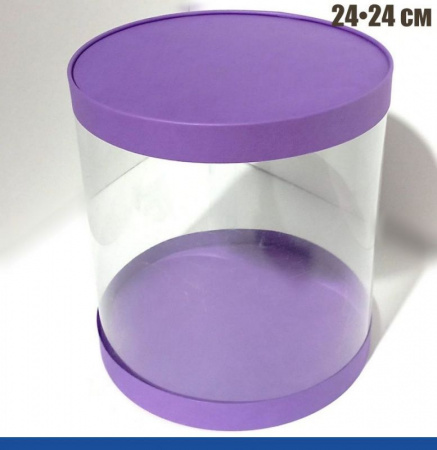 Коробка тубус 24•24 см ФИОЛЕТ (3 части: крышка, дно, боковина) | упак. 1, 5, 10 шт Коробка тубус 24•24 см ФИОЛЕТ (3 части: крышка, дно, боковина) | упак. 1, 5, 10 шт