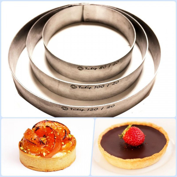 Формы для выпечки нерж.сталь | Кольца (высота 3 см, Ø 8-30 см) Формы для выпечки нерж.сталь | Кольца (высота 3 см, Ø 8-30 см)