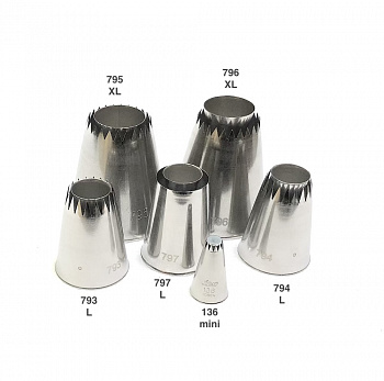 Кондитерская насадка Султан №136, 793-796 | Ateco Кондитерская насадка Султан №136, 793-796 | Ateco