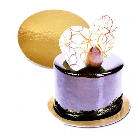 Подложка для пирожных Золото/Жемчуг 2х сторон. 0.8 мм, Ø 75 мм Подложка для пирожных Золото/Жемчуг 2х сторон. 0.8 мм, Ø 75 мм