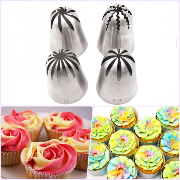 Кондитерские насадки F1, F2, F3, F4 | Большие закрытые розы (Эконом) Кондитерские насадки F1, F2, F3, F4 | Большие закрытые розы (Эконом)