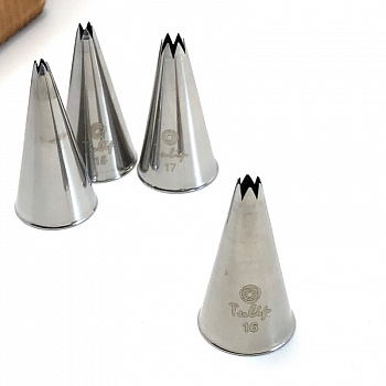Кондитерская насадка открытая звезда №16 Tulip™ мини размер (diam. 3.5 mm; 6 лучей) Кондитерская насадка открытая звезда №16 Tulip™ мини размер (diam. 3.5 mm; 6 лучей)