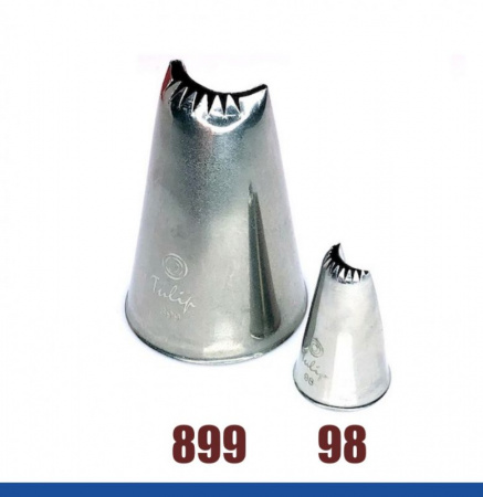Кондитерская насадка 98 Tulip™ лента с зубчиками ракушка (Shell Basketweave) малая, прорезь 10 мм Кондитерская насадка 98 Tulip™ лента с зубчиками ракушка (Shell Basketweave) малая, прорезь 10 мм