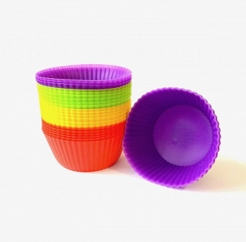 Форма для выпечки Капкейков силиконовая Ø 6.5  высота 4 см | набор 24 шт