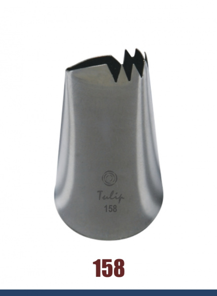 Кондитерская насадка 158 Tulip лепесток прямой рюшевый, прорезь 15 мм