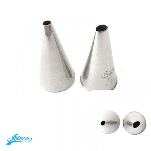 Кондитерские насадки для завитков и стеблей №55, 58 Ateco | Овал Кондитерские насадки для завитков и стеблей №55, 58 Ateco | Овал