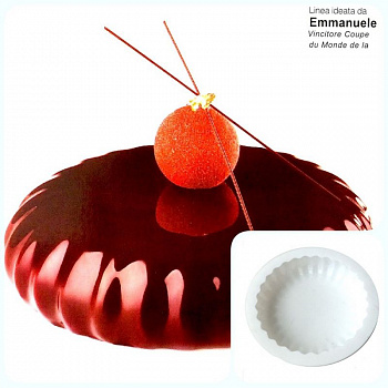 Силиконовая форма 3D для муссового торта | Плизе ∅180 мм Силиконовая форма 3D для муссового торта | Плизе ∅180 мм