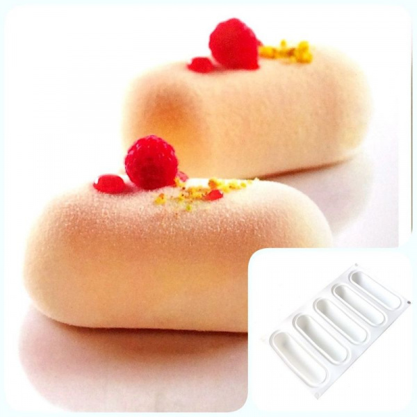 Силиконовая форма 3D для муссовых десертов | Пилиу 5 ячеек Силиконовая форма 3D для муссовых десертов | Пилиу 5 ячеек