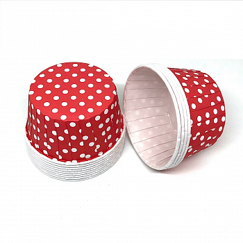 Бумажная капсула усиленная для выпечки капкейков Ø низ 6, см верх 4 см | 100 шт с Печатью