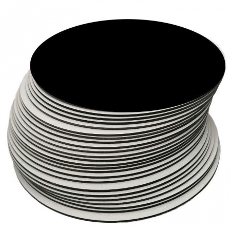 Подложка для торта Чёрный/Жемчуг 2х сторон. 1.8 мм, Ø 240 мм