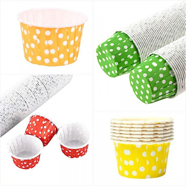 Бумажная капсула усиленная для выпечки капкейков Ø низ 5 см, высота 4 см | 100 шт Печать Бумажная капсула усиленная для выпечки капкейков Ø низ 5 см, высота 4 см | 100 шт Печать