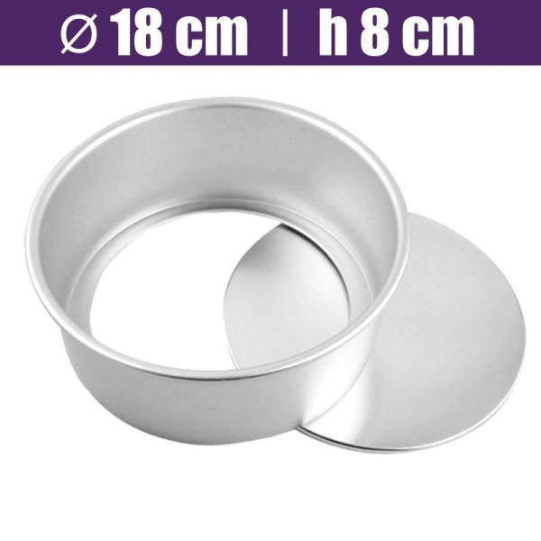 Формы алюминиевая для выпечки Кольцо Ø 18 см, высота 8 см, съёмное дно Формы алюминиевая для выпечки Кольцо Ø 18 см, высота 8 см, съёмное дно