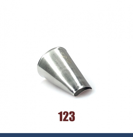 Кондитерская насадка 123 Tulip прорезь 17 мм, лепесток розы изогнутый Кондитерская насадка 123 Tulip прорезь 17 мм, лепесток розы изогнутый