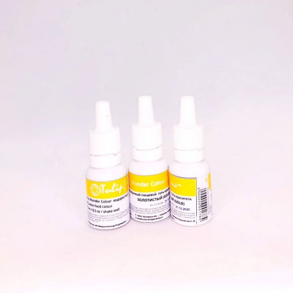 Краситель пищевой гелевый Tulip Wonder Colour | 15 мл. Золотой блестящий Краситель пищевой гелевый Tulip Wonder Colour | 15 мл. Золотой блестящий