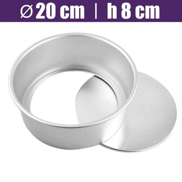 Формы алюминиевая для выпечки Кольцо Ø 20 см, высота 8 см, съёмное дно 18 см Формы алюминиевая для выпечки Кольцо Ø 20 см, высота 8 см, съёмное дно 18 см