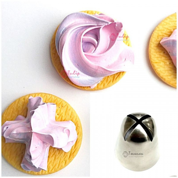 Насадка закрытая звезда №134, 334 | Андреевская Роза (4 луча) - Standard closed star tip #134, 334 | Andrew''s Rose | by Tulip Workshop Насадка закрытая звезда №134, 334 | Андреевская Роза (4 луча) - Standard closed star tip #134, 334 | Andrew''s Rose | by Tulip Workshop