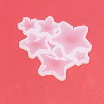 Силиконовая форма для карамели-шоколада-мастики 6 фигур - Звезда 35-75 мм Силиконовая форма для карамели-шоколада-мастики 6 фигур - Звезда 35-75 мм