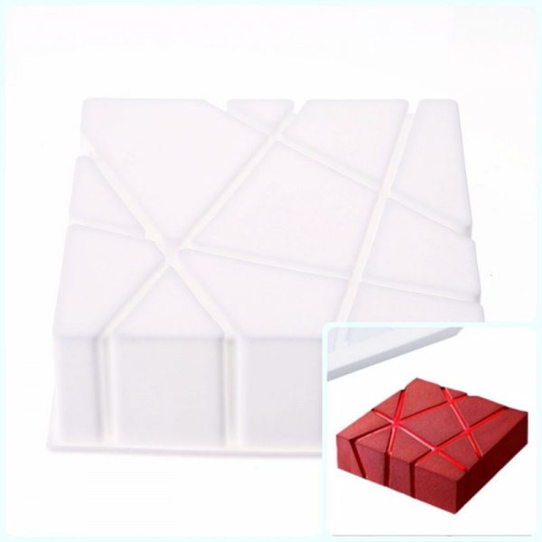 Силиконовая форма 3D для муссового торта | Камень 170*170 мм Силиконовая форма 3D для муссового торта | Камень 170*170 мм