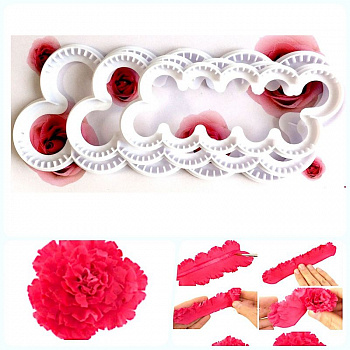 Вырубка лепестки Гвоздики | Набор 3 шт Вырубка лепестки Гвоздики | Набор 3 шт