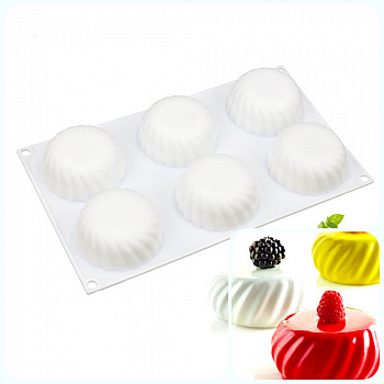 Силиконовая форма 3D для муссовых десертов | Самураи 8 ячеек