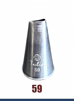 Кондитерская насадка 59 Tulip, Корея, прорезь 7.1 мм лепесток изогнутый Кондитерская насадка 59 Tulip, Корея, прорезь 7.1 мм лепесток изогнутый