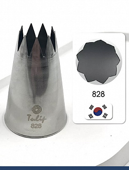 Кондитерская насадка 828 Tulip открытая звезда д.16 мм, 9 лучей Кондитерская насадка 828 Tulip открытая звезда д.16 мм, 9 лучей