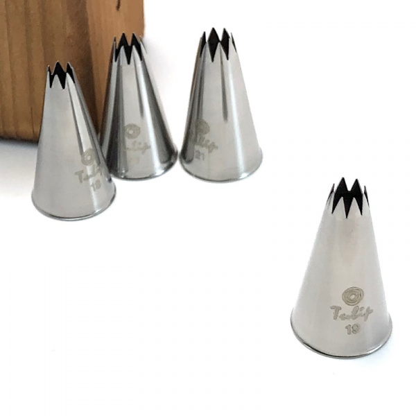 Кондитерская насадка открытая звезда №19 Tulip™ малый размер (diam. 5 mm; 8 лучей)
