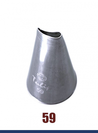 Кондитерская насадка 59 Tulip, Корея, прорезь 7.1 мм лепесток изогнутый