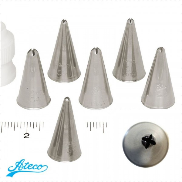 Кондитерская насадка закрытая звезда №49 - 54 Ateco | 4 луча мини размер Кондитерская насадка закрытая звезда №49 - 54 Ateco | 4 луча мини размер