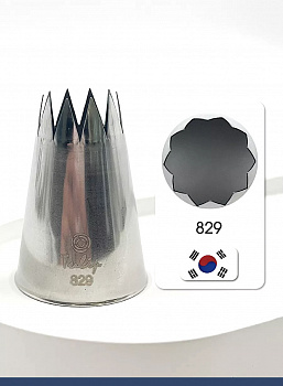 Кондитерская насадка 829 Tulip открытая звезда д.17,5 мм, 10 лучей Кондитерская насадка 829 Tulip открытая звезда д.17,5 мм, 10 лучей