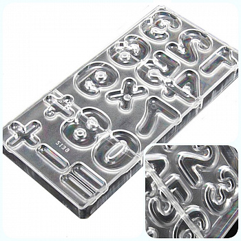 Поликарбонатная форма для шоколада 275*135*24 мм | Цифры мод.2139