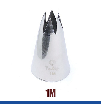 Кондитерская насадка 1M Tulip™ полузакрытая звезда, 6 лучей, Ø 7-13 мм, Korea Кондитерская насадка 1M Tulip™ полузакрытая звезда, 6 лучей, Ø 7-13 мм, Korea