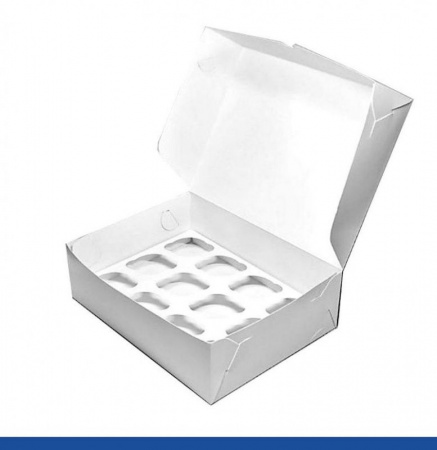 Коробка для 12 капкейков 35•25•11 см Белая (самосборная) | упак. 5-50 шт Коробка для 12 капкейков 35•25•11 см Белая (самосборная) | упак. 5-50 шт