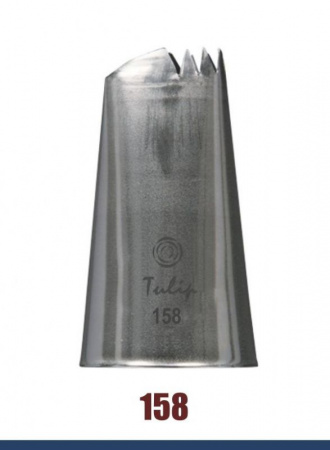 Кондитерская насадка 158 Tulip лепесток прямой рюшевый, прорезь 15 мм Кондитерская насадка 158 Tulip лепесток прямой рюшевый, прорезь 15 мм