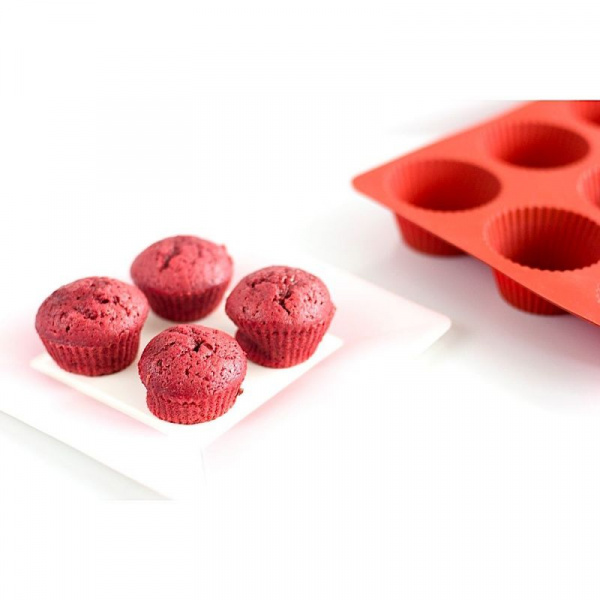 Форма для выпечки силиконовая Капкейк 6 фигур 68*35 мм Форма для выпечки силиконовая Капкейк 6 фигур 68*35 мм