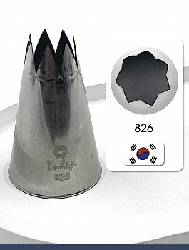 Кондитерская насадка 826 Tulip открытая звезда д.13 мм, 7 лучей Кондитерская насадка 826 Tulip открытая звезда д.13 мм, 7 лучей