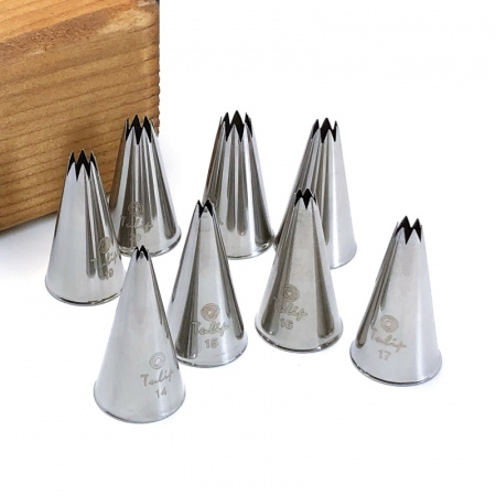 Кондитерская насадка открытая звезда №19 Tulip™ малый размер (diam. 5 mm; 8 лучей) Кондитерская насадка открытая звезда №19 Tulip™ малый размер (diam. 5 mm; 8 лучей)