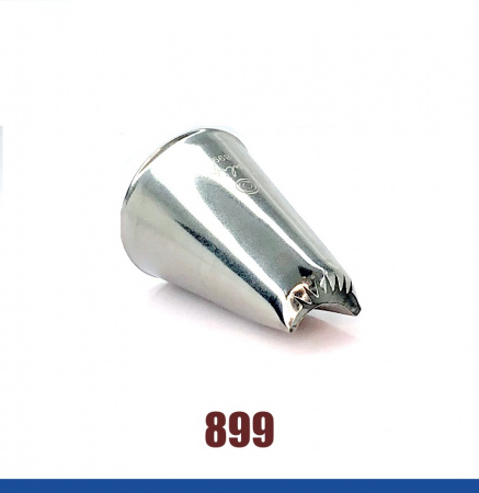 Кондитерская насадка 899 Tulip™ лента с зубчиками ракушка (Shell Basketweave) большая, прорезь 20 мм Кондитерская насадка 899 Tulip™ лента с зубчиками ракушка (Shell Basketweave) большая, прорезь 20 мм