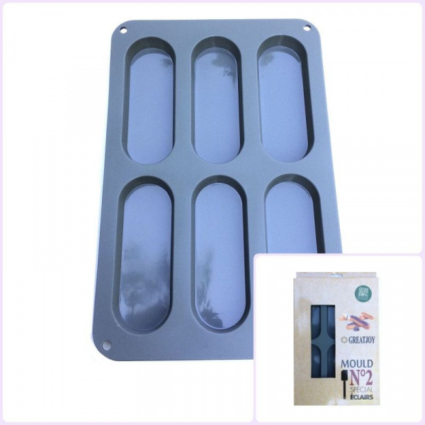 Силиконовая форма 3D для муссовых десертов | Эклеры №2-6 Силиконовая форма 3D для муссовых десертов | Эклеры №2-6