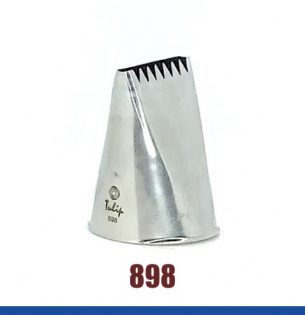 Кондитерская насадка 898 Tulip, прорезь 26 мм, большая лента с зубчиками Ribbon Basketweave Кондитерская насадка 898 Tulip, прорезь 26 мм, большая лента с зубчиками Ribbon Basketweave