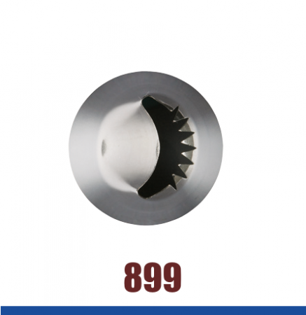 Кондитерская насадка 899 Tulip™ лента с зубчиками ракушка (Shell Basketweave) большая, прорезь 20 мм Кондитерская насадка 899 Tulip™ лента с зубчиками ракушка (Shell Basketweave) большая, прорезь 20 мм