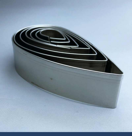 Вырубки Набор 7 шт Лепестки Розы 20-75•20 мм нержавеющая сталь