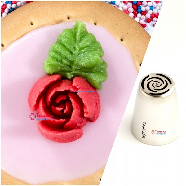 Насадка Роза №15 десять лепестков | L размер (Russian Rose Nozzle #15 Ten Petals | L size | by Tulip Workshop) Насадка Роза №15 десять лепестков | L размер (Russian Rose Nozzle #15 Ten Petals | L size | by Tulip Workshop)